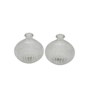 Vintage Lamplight Farms Fantasy Lights Glass Oil Lamp Base Pair Made in Austria